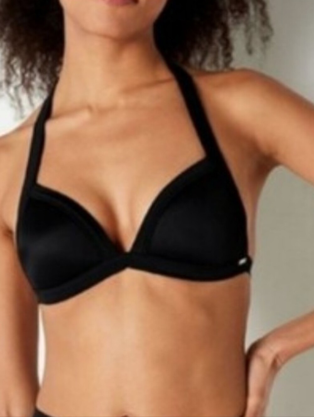 Victoria's secret pink push-up triangle bikini swim top BLACK XXL